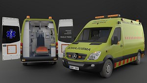 3D Ambulance Rigged