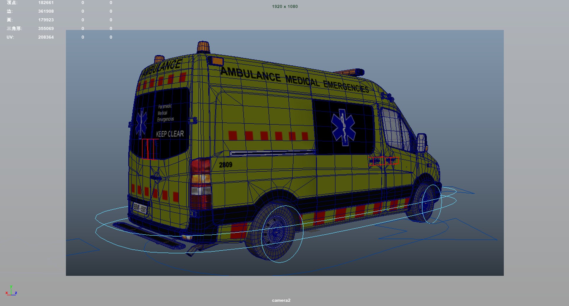 3D Ambulance Rigged - TurboSquid 2256244