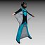 3D Wingsuit 남성 플라이어 모델 딱딱한 애니메이션