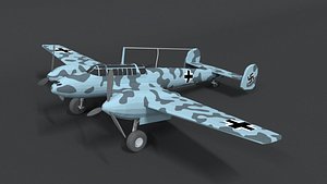 messerschmitt bf110 wwii airplane 3D model