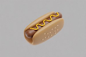 Hot Dog Cartoon 3D model