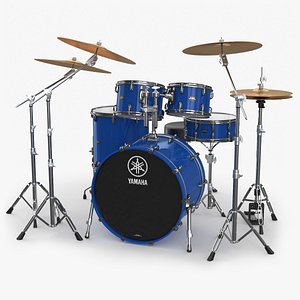 acoustic drum kit 3D model