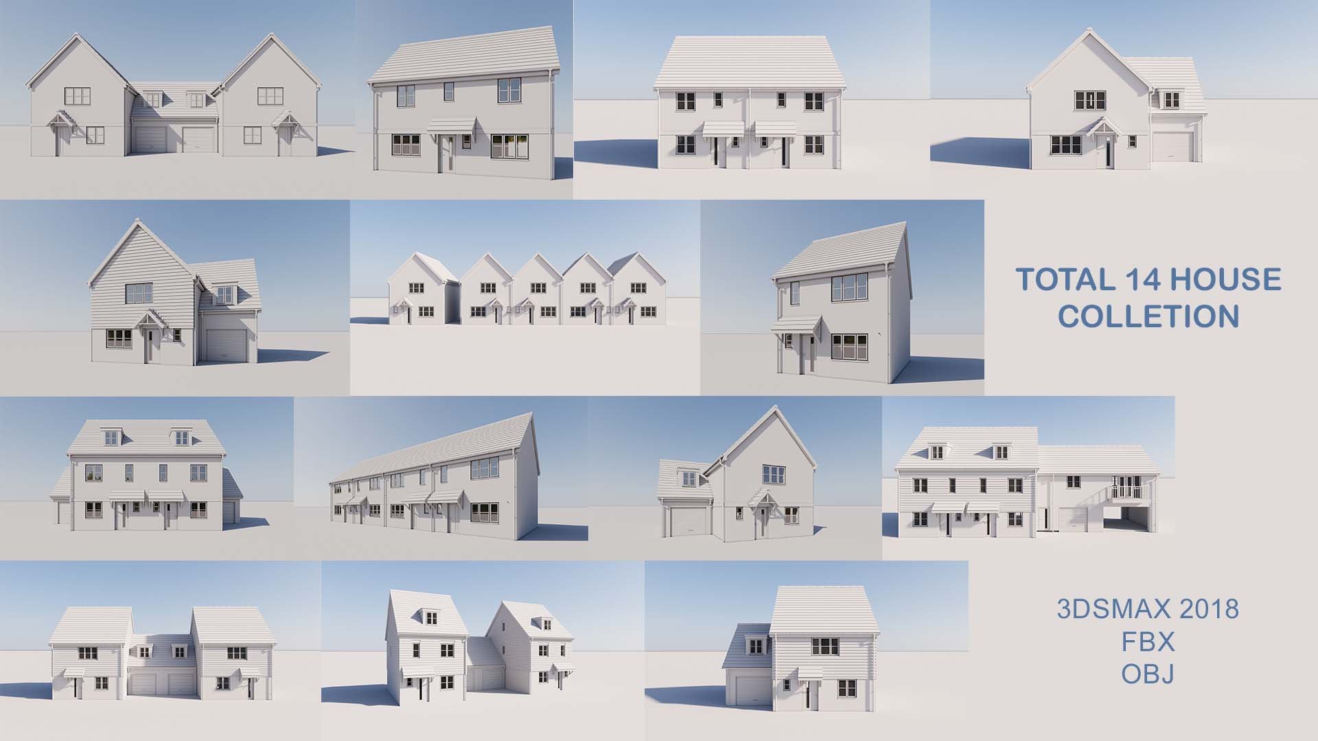 Sawston houses collection1 model TurboSquid 1846987