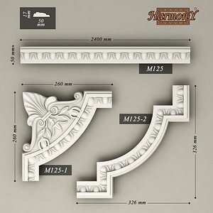 Molding with corner elements Harmony