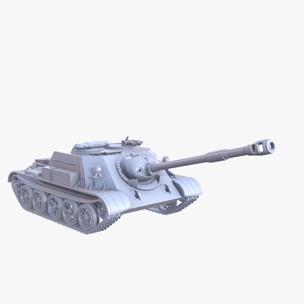 tank su-122 3D model