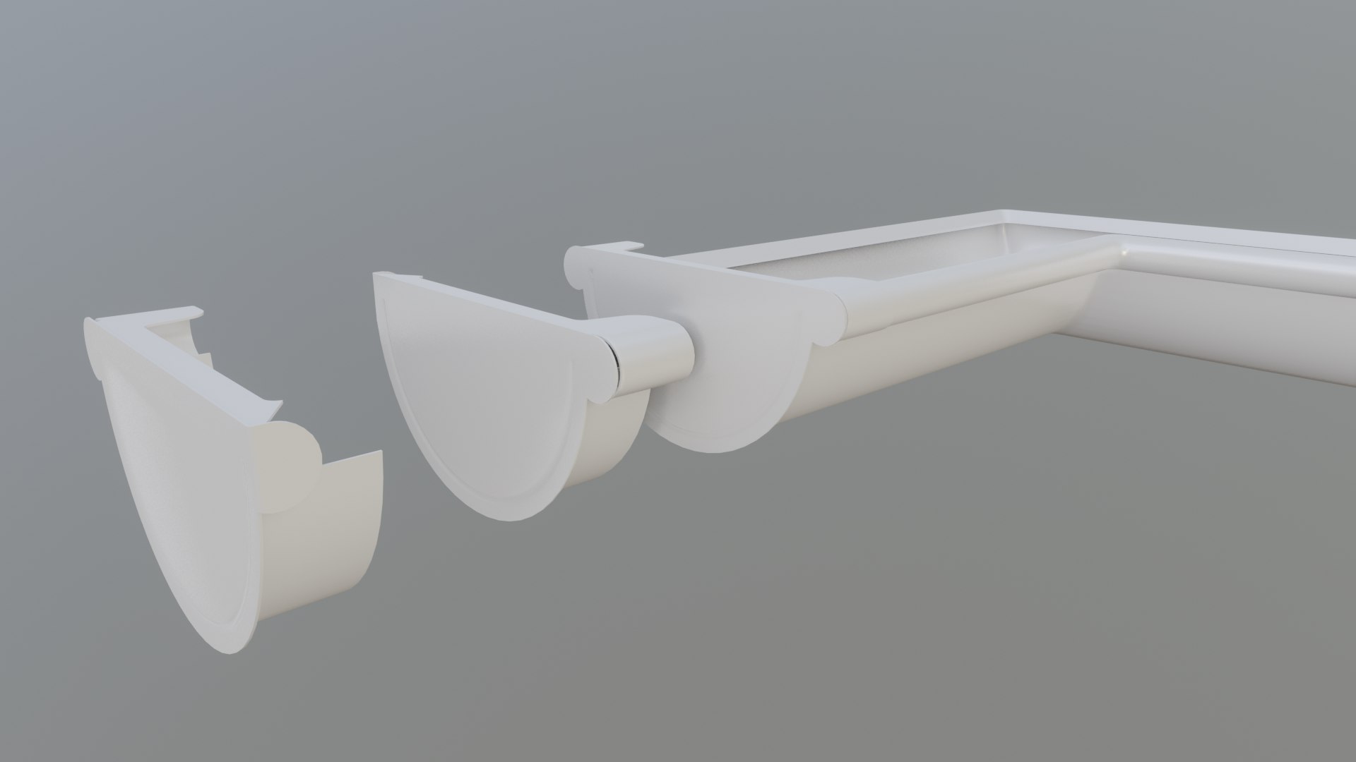 3D Roof Drainage Gutter Model - TurboSquid 1536055