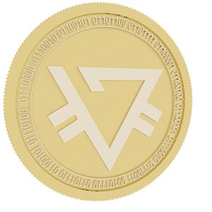 3D prizm gold coin