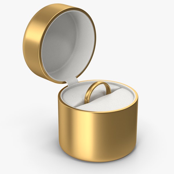 Round Ring Box With Ring 3D