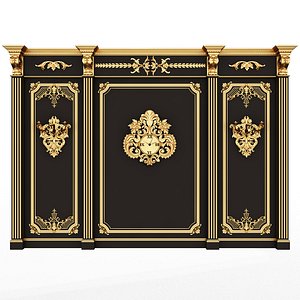 Boiserie Classic Panels and Decorative Crafts Wood 01