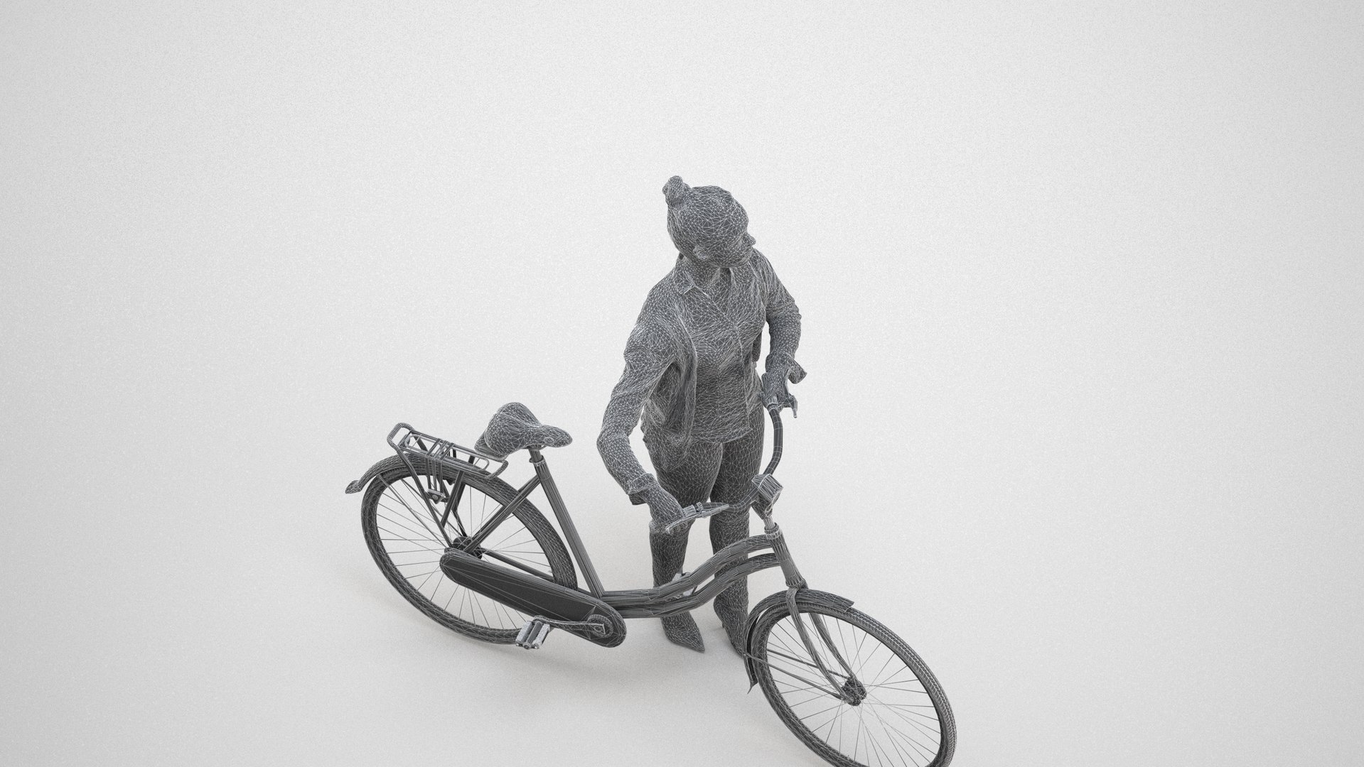 00060Karen013 - Adult Caucasian Woman Commuting With Bicycle In ...