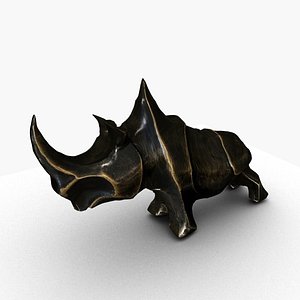 Rhinoceroes sculpture model