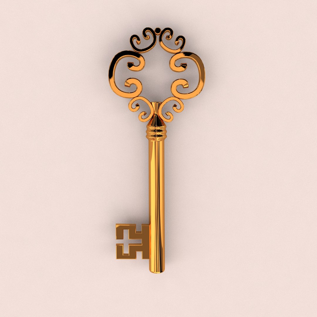 3D Golden Key Model - TurboSquid 1996125