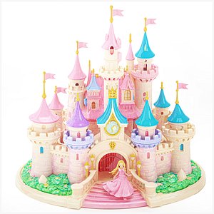3D Children toy Fairytale Princess Castle palace figurine model
