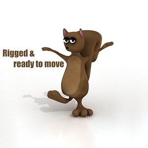3ds max cartoon squirrel rigged