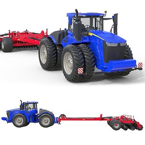 3D model Tractor Agricultural Tillage