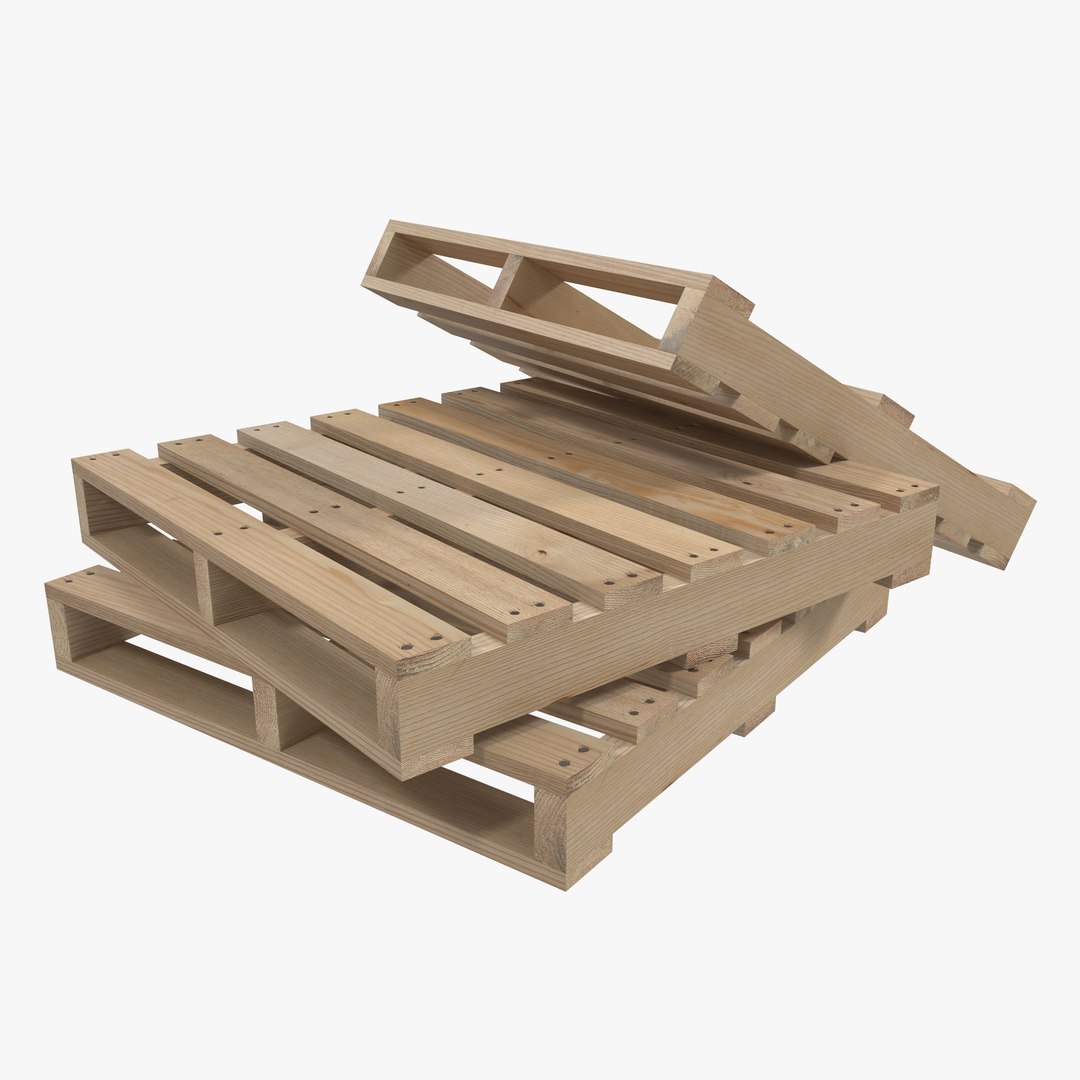 Wooden Pallet 3D Model 3D model preview