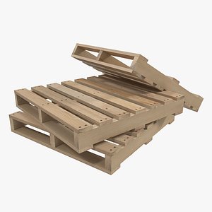 wooden pallet modeled 3d 3ds