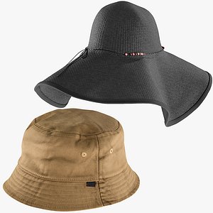 3D realistic hats 6 collections model