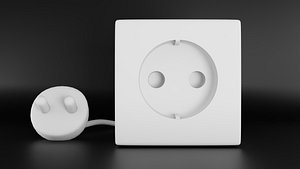 Socket Strip Model with Plug in Studio Light