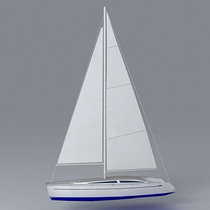 ready sailboat 3d model