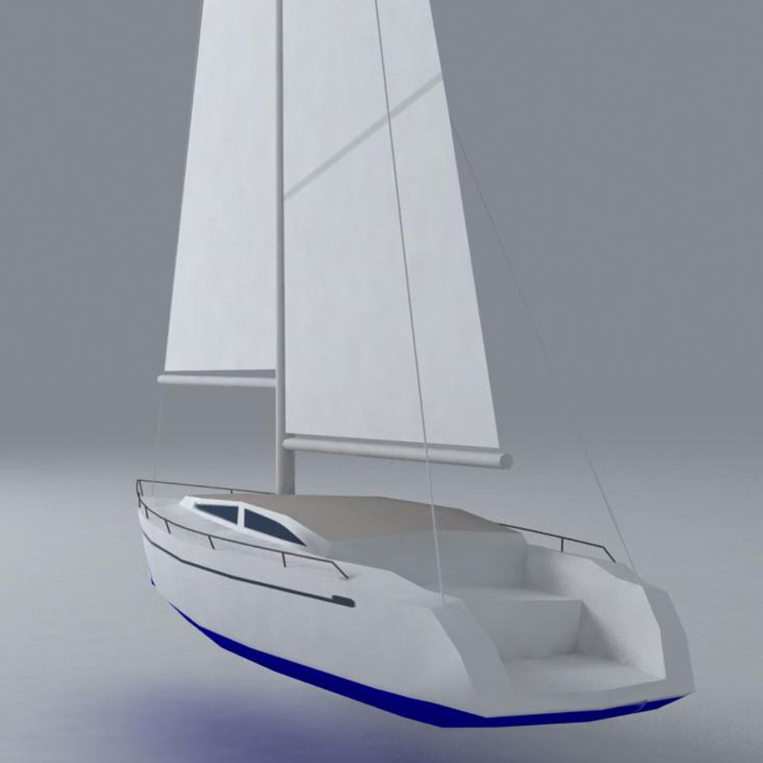 ready sailboat 3d model