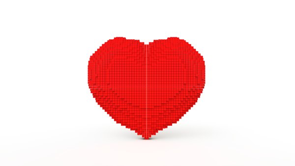 Modello 3D Cubo Lego a forma di cuore - TurboSquid 1835679