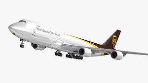 3D Boeing 747-8F UPS
