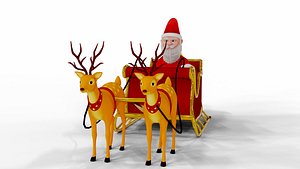Fur Cartoon Santa Claus