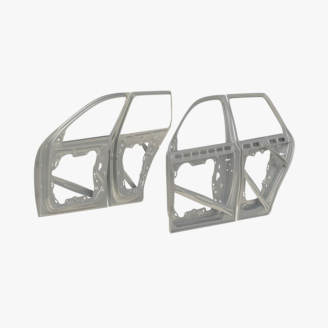 SUV Doors Rigged 3D Model 3D model preview