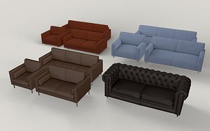 Sofa Set 3D