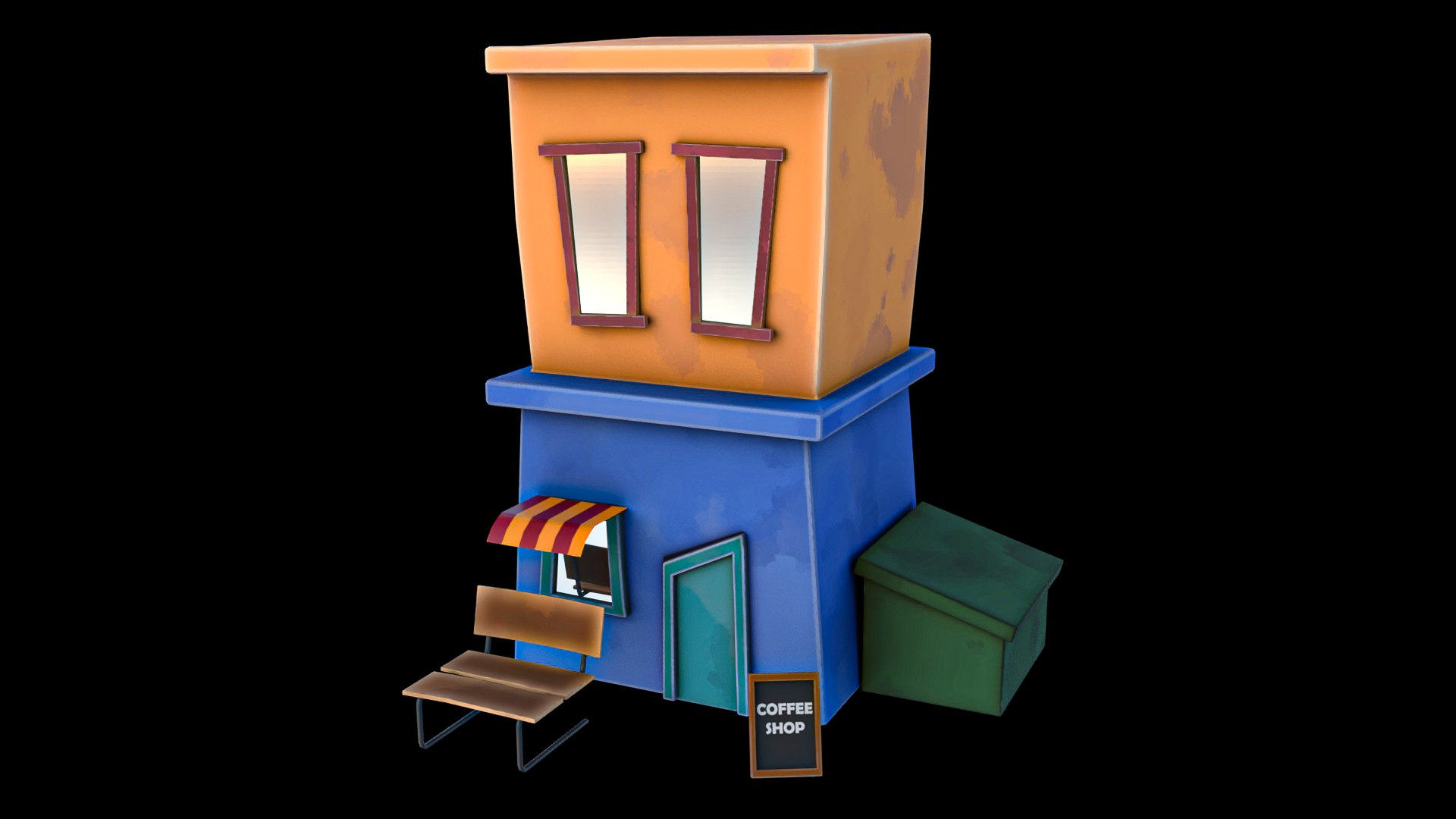 Building Stylized 3D Model TurboSquid 2197117