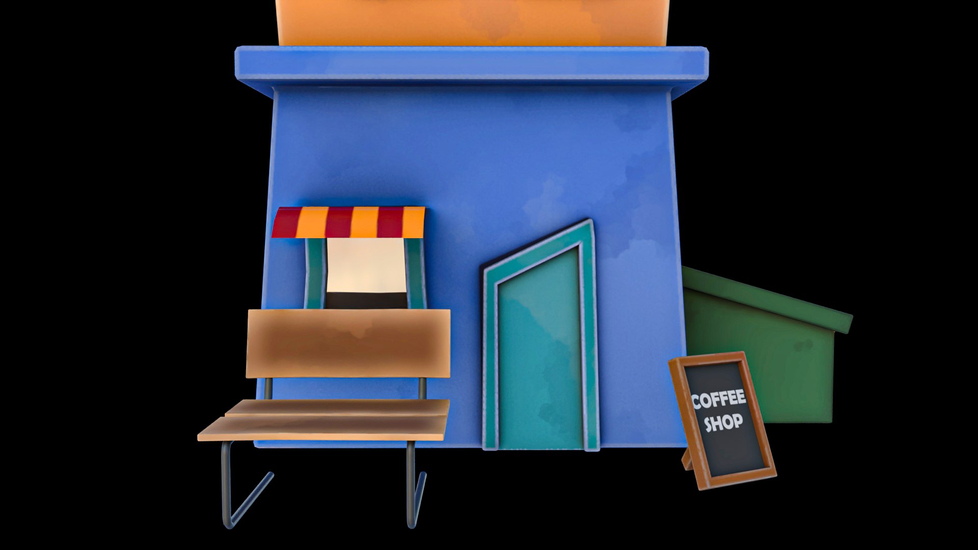 Building Stylized 3D Model TurboSquid 2197117