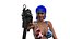 Ragazza sexy con la pistola
