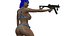 Ragazza sexy con la pistola