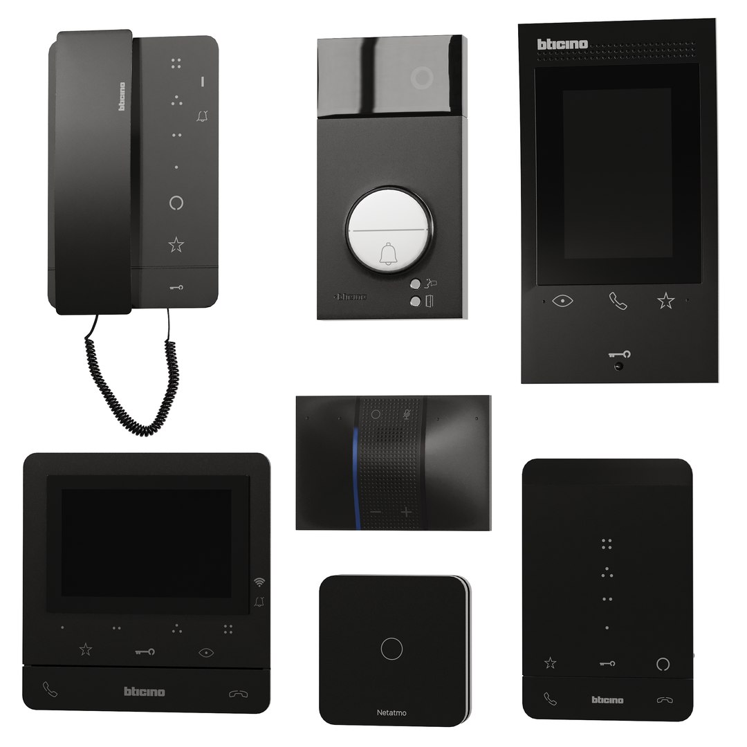 3D Intercom And Security Set 11 Bticino Set - TurboSquid 2529123
