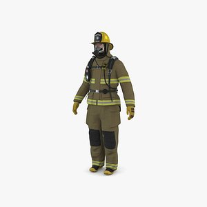 3D Firefighter US model
