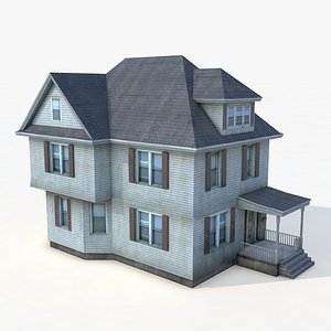 3D story house architectural buildings model