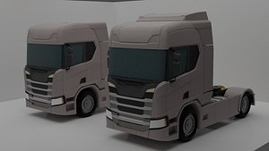 lowpoly truck model