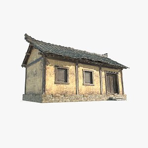 3D Asian ancient architecture and residential buildings model