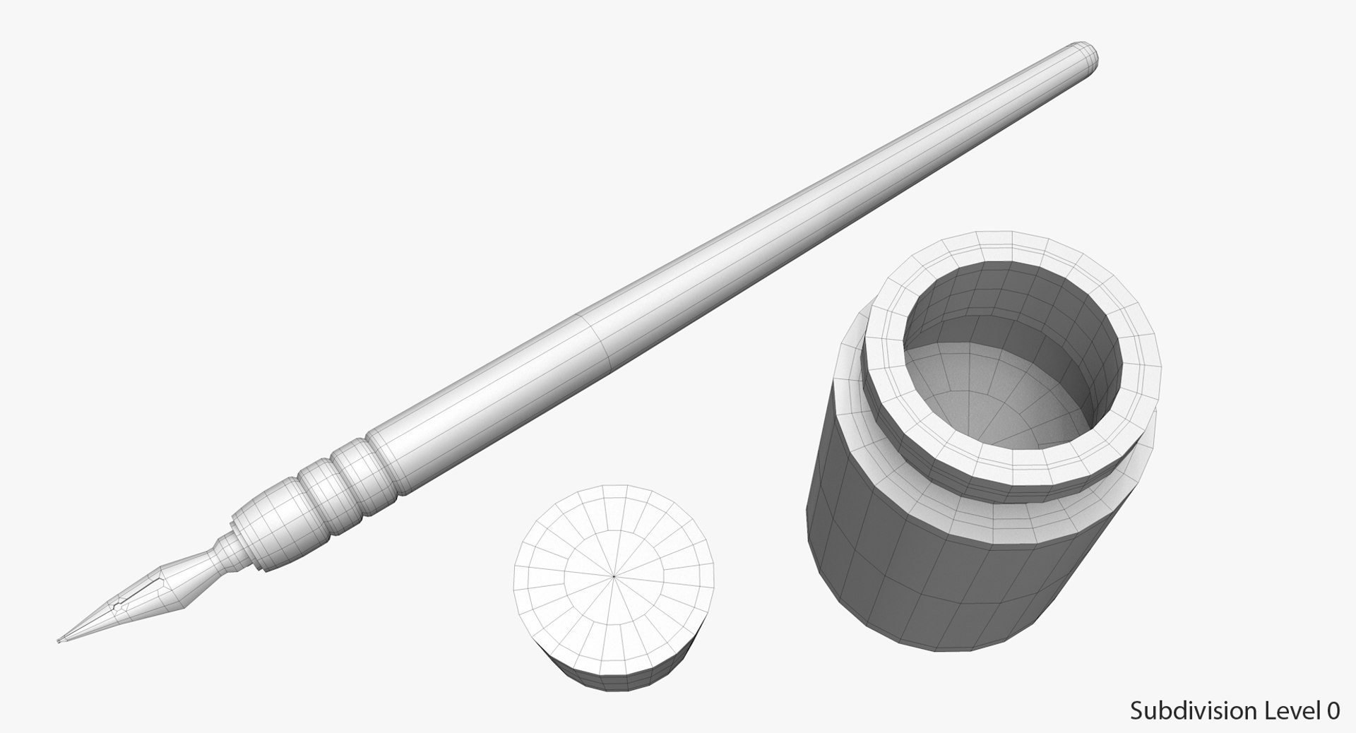 Dip Pen Ink Container 3D Model - TurboSquid 1224773