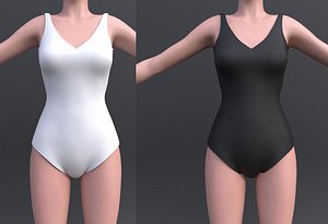 3D female swimsuit colours model