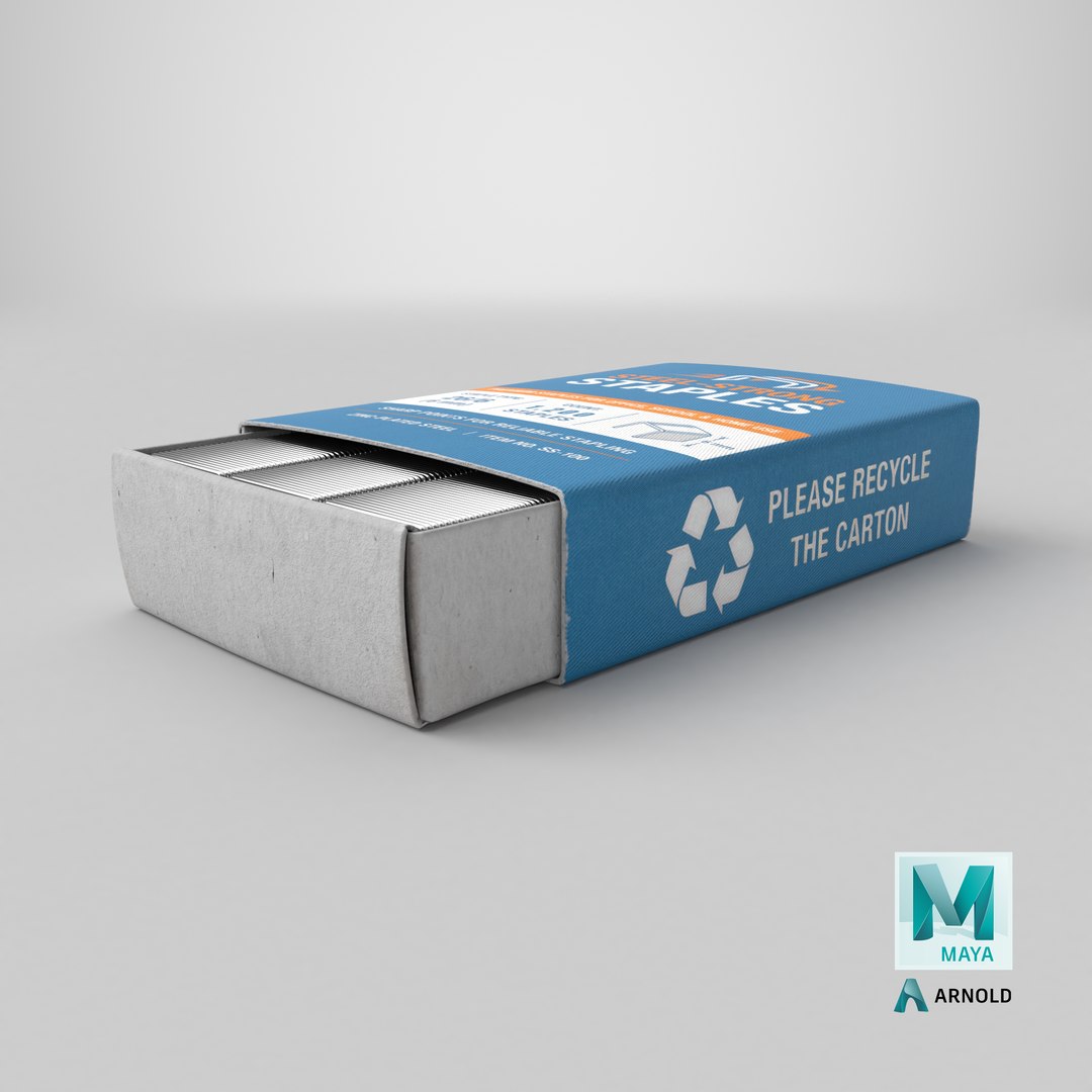 Paper Staples Package model https://p.turbosquid.com/ts-thumb/ja/Rc5MCZ/9r/stemcell_maya_arnold_render/png/1786109969/1920x1080/fit_q87/9dd7a4816edc9cacbd5e88e0b1523fbddf8ae206/stemcell_maya_arnold_render.jpg