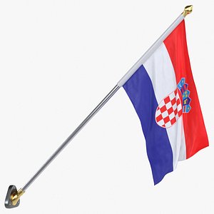 Croatia Cloth Flag Wall Mount Animated Loop
