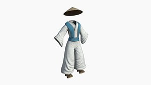 3D model Samurai Old Outfit A02 Raiden - Character Clothing Design
