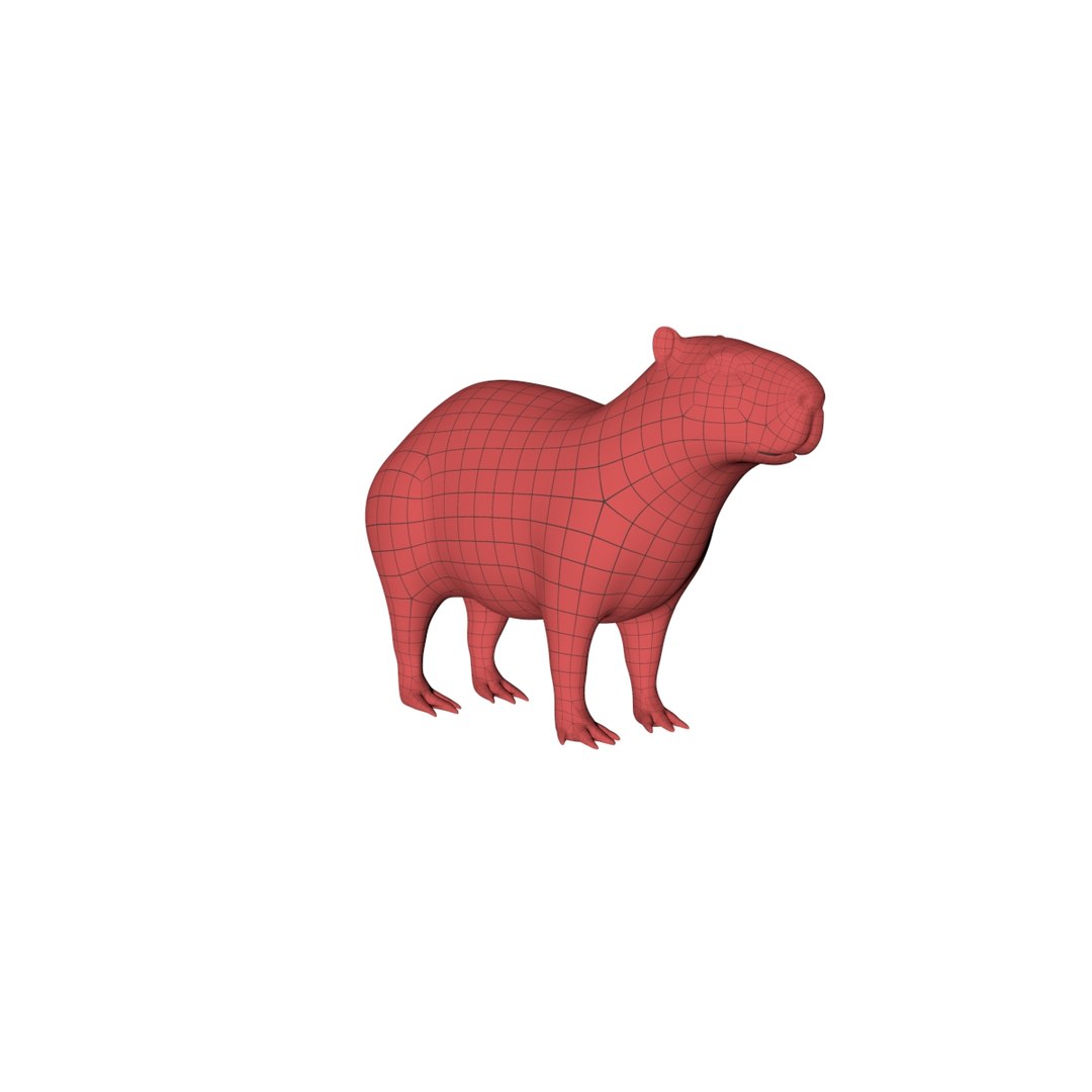 3D Base Mesh Capybara - TurboSquid 1259257