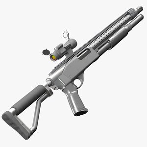 tactical remington 870 3d obj