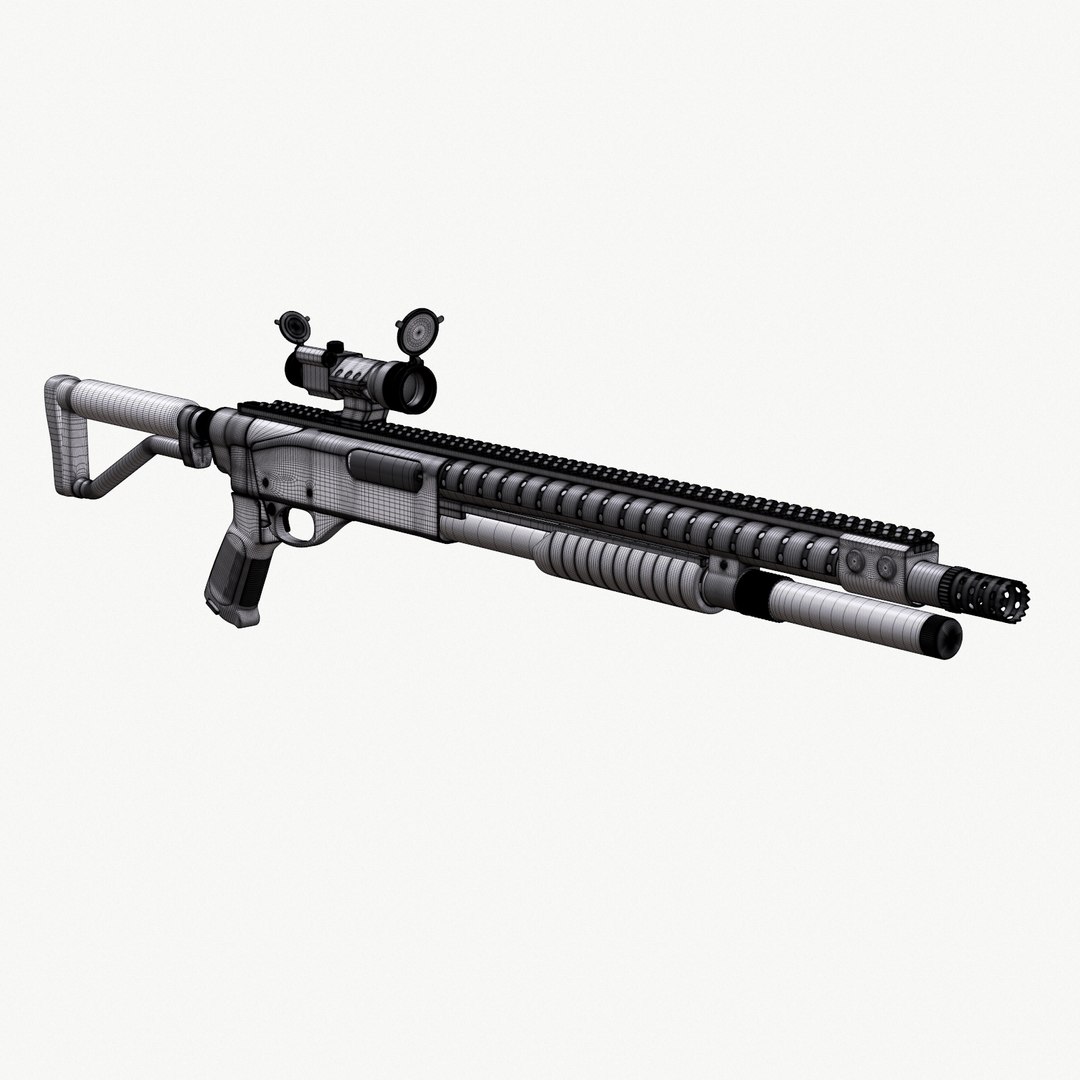 Tactical Remington 870 3d Obj