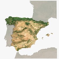 Spain Topographic Map
