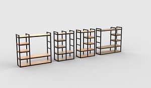 Metal Garment Rack 3D model 3D