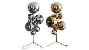 Mirror Ball Gold Stand Chandelier by Tom Dixon Floor Lamp 3D model